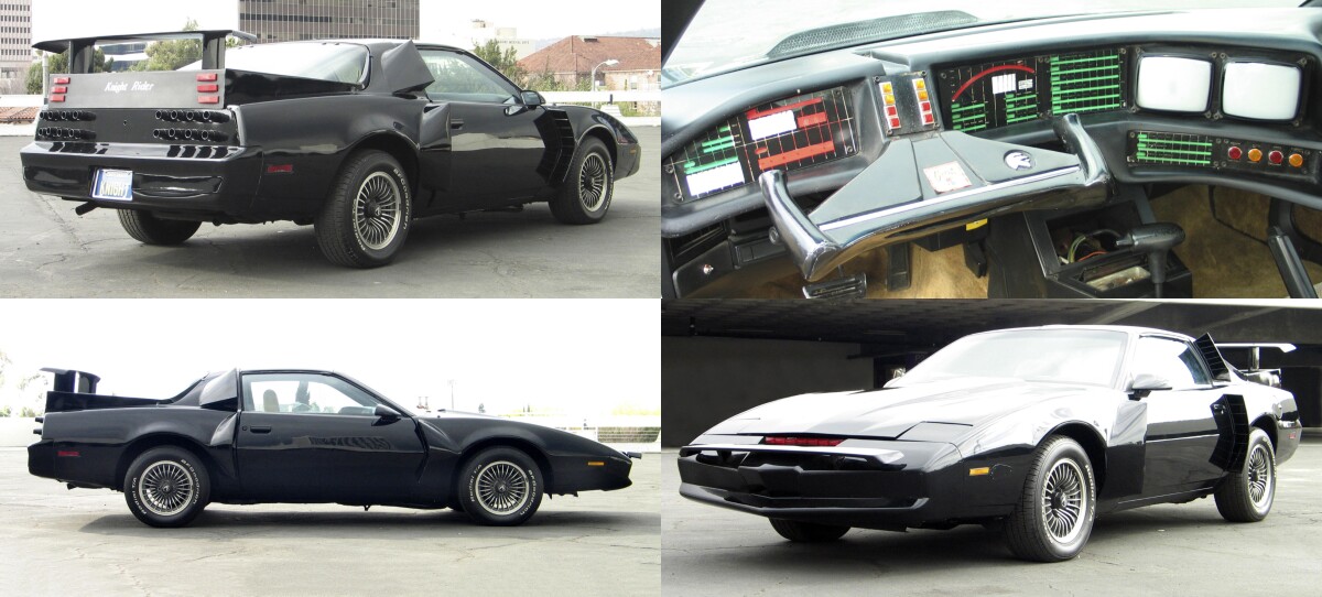 Profiles in History sold K.I.T.T. (Knight Industries Two Thousand) the highly-modified 1983 Pontiac Trans AM used by David Hasselhoff in the 1982-1986 TV series Knight Rider, for $54,625. In May, 2005, Bonhams sold another K.I.T.T., this one used in the third series of the show, for $69,000.