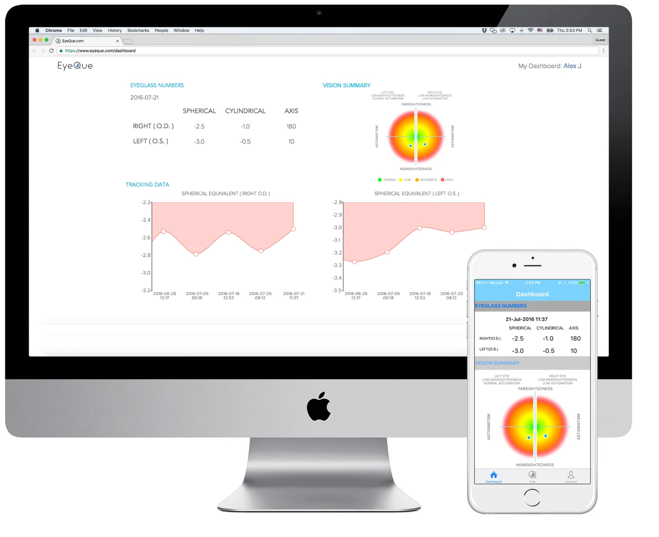 You can review your test results anytime and anywhere on a smartphone or computer