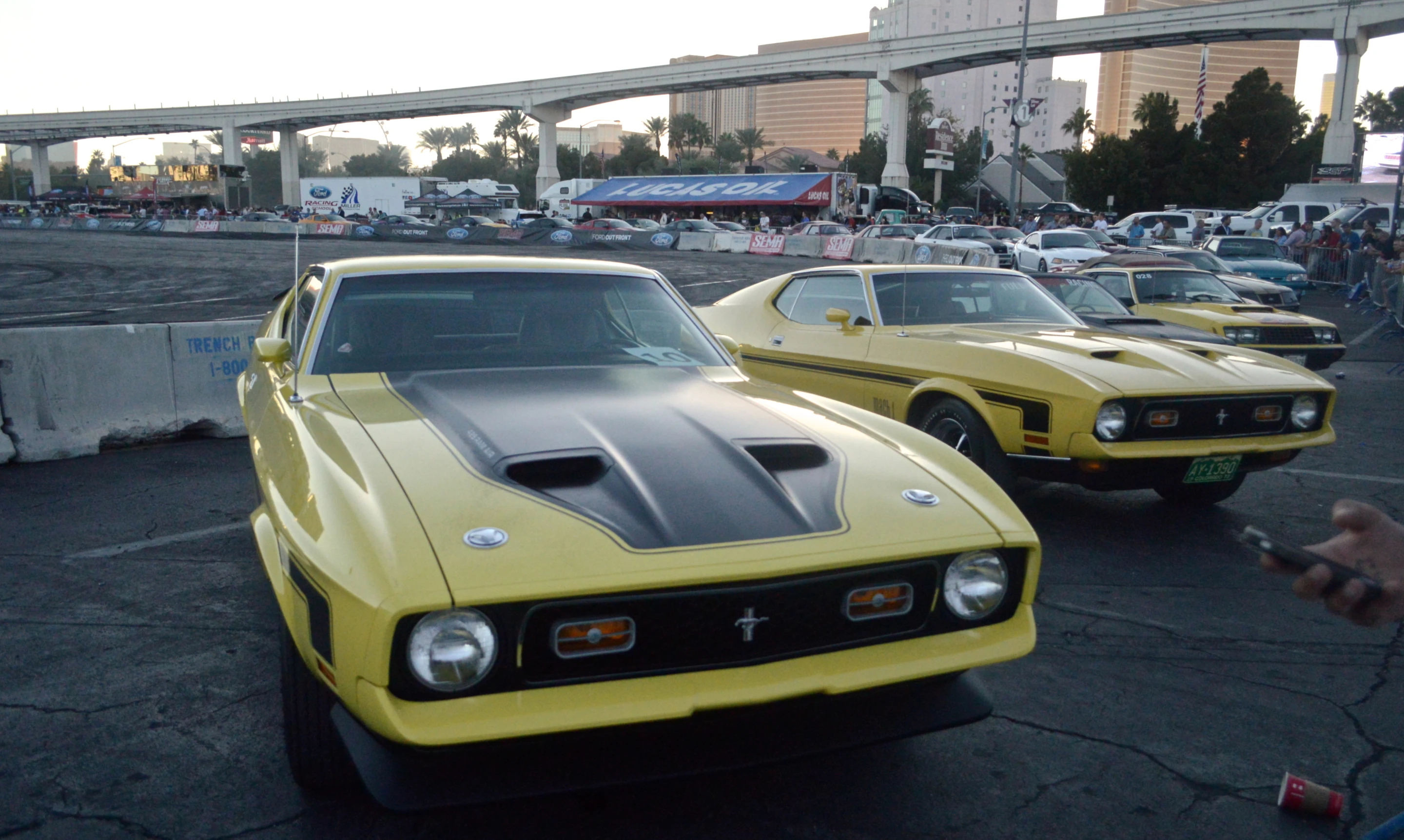 Mustangs surround the SEMA demo area (Photo: C.C. Weiss/Gizmag)