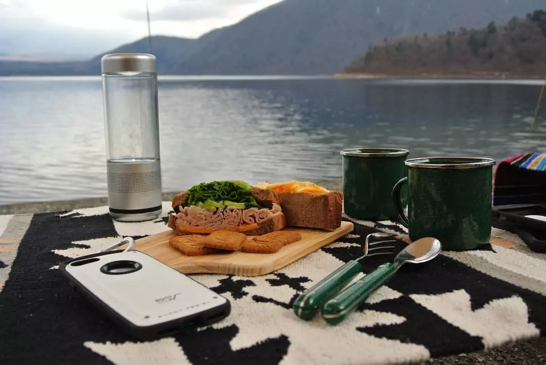 The Playful Base can play music, hold water and light up the table