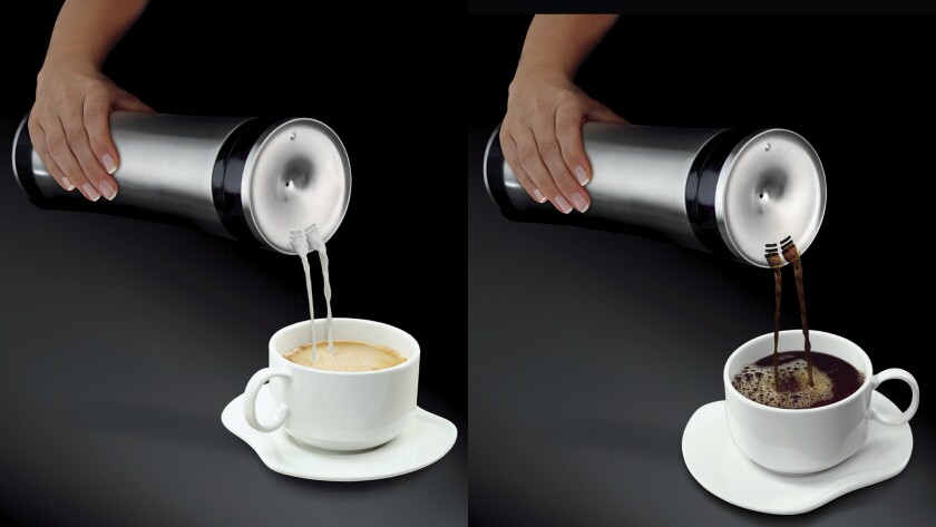 The Termotwin is a convenient way to carry milk and coffee