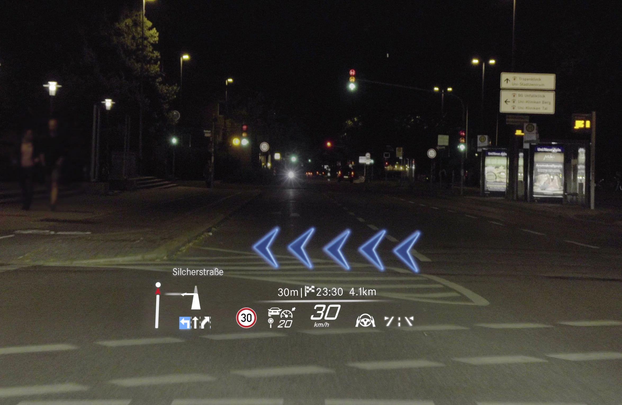 Eyeball-tracking 3D head-up display