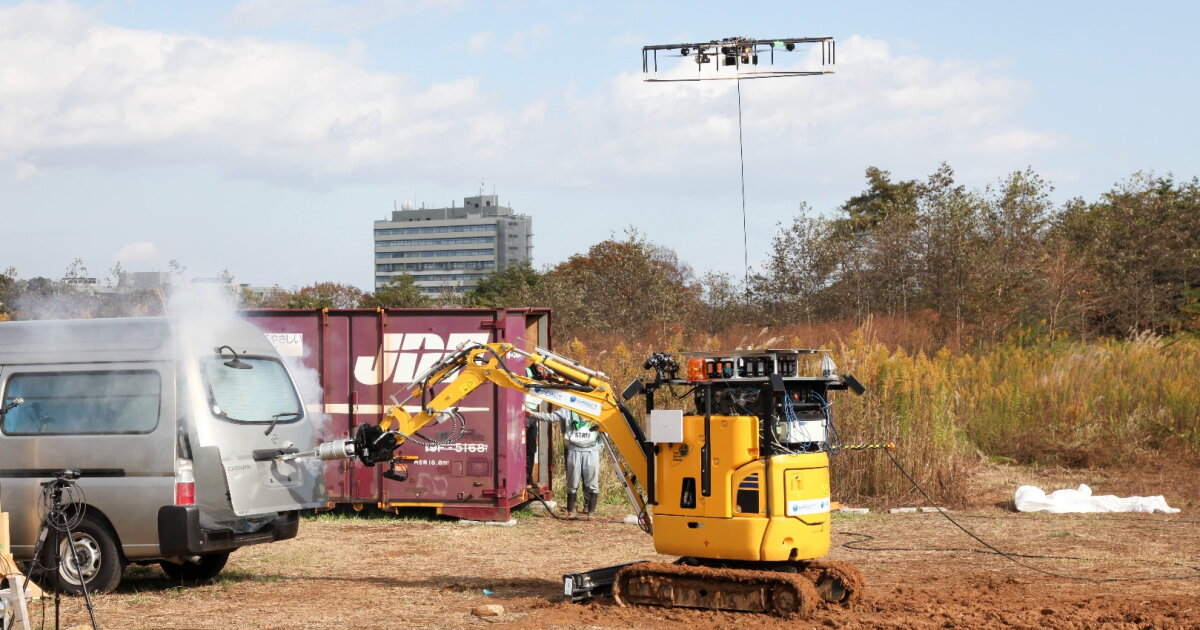 Robotics Digging Robo-rescue-excavator is made to dig through debris