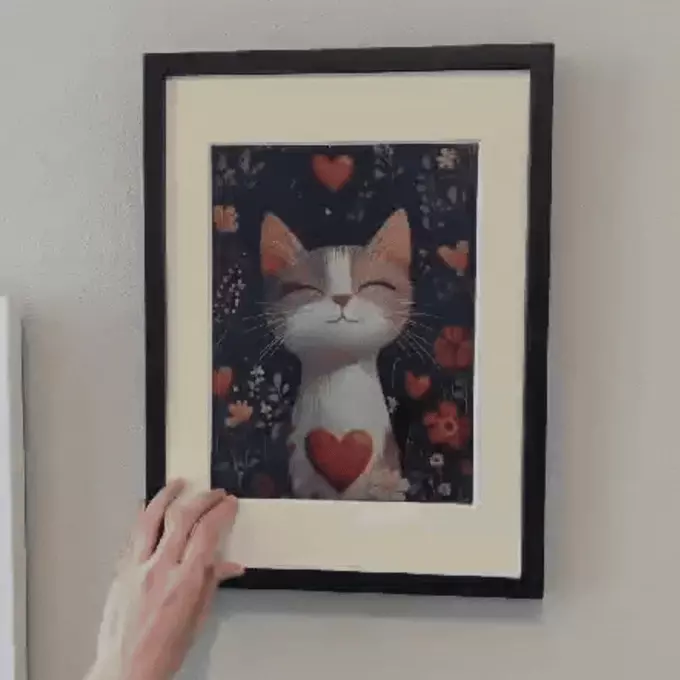 Magnetic "mats" can change the look of the Reflection Frame to taste