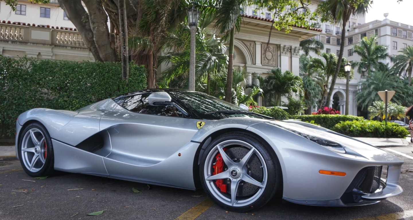 Seen in The Breakers parking lot - A LaFerrari hybrid supercar, which has a top speed of "over 218 mph" and a base price of US$1.4 million