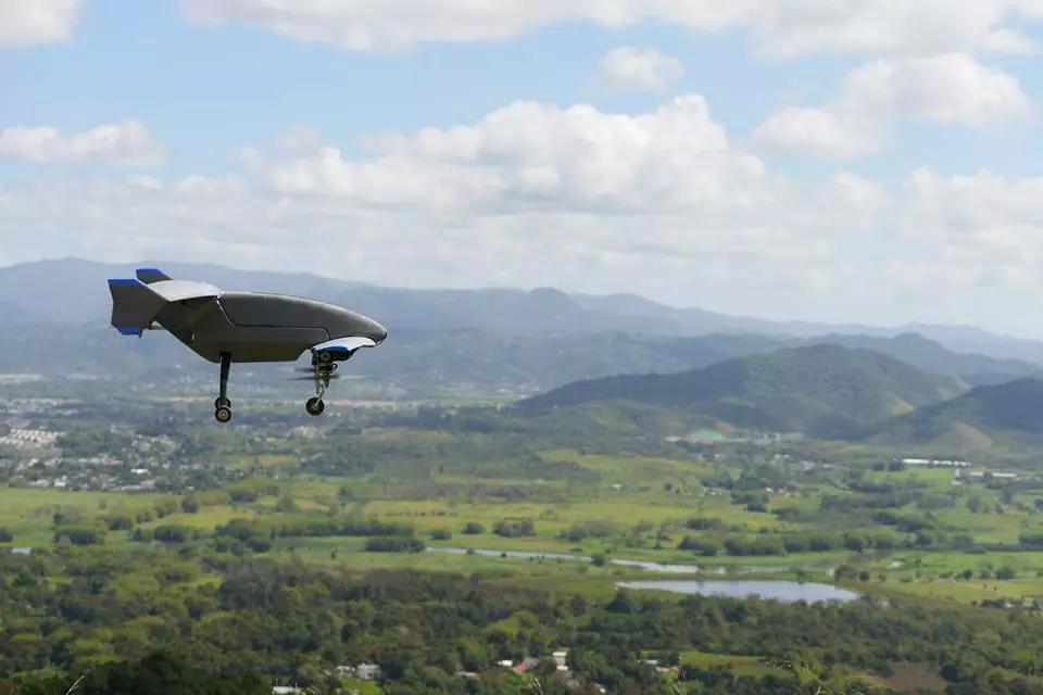 The Vertex can hover like a quadcopter, or fly fast like a fixed-wing aircraft