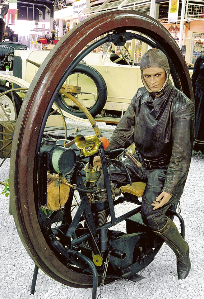 The Edison-Puton Monowheel normally resides at the Auto & Technik Museum at Sinsheim, Germany.