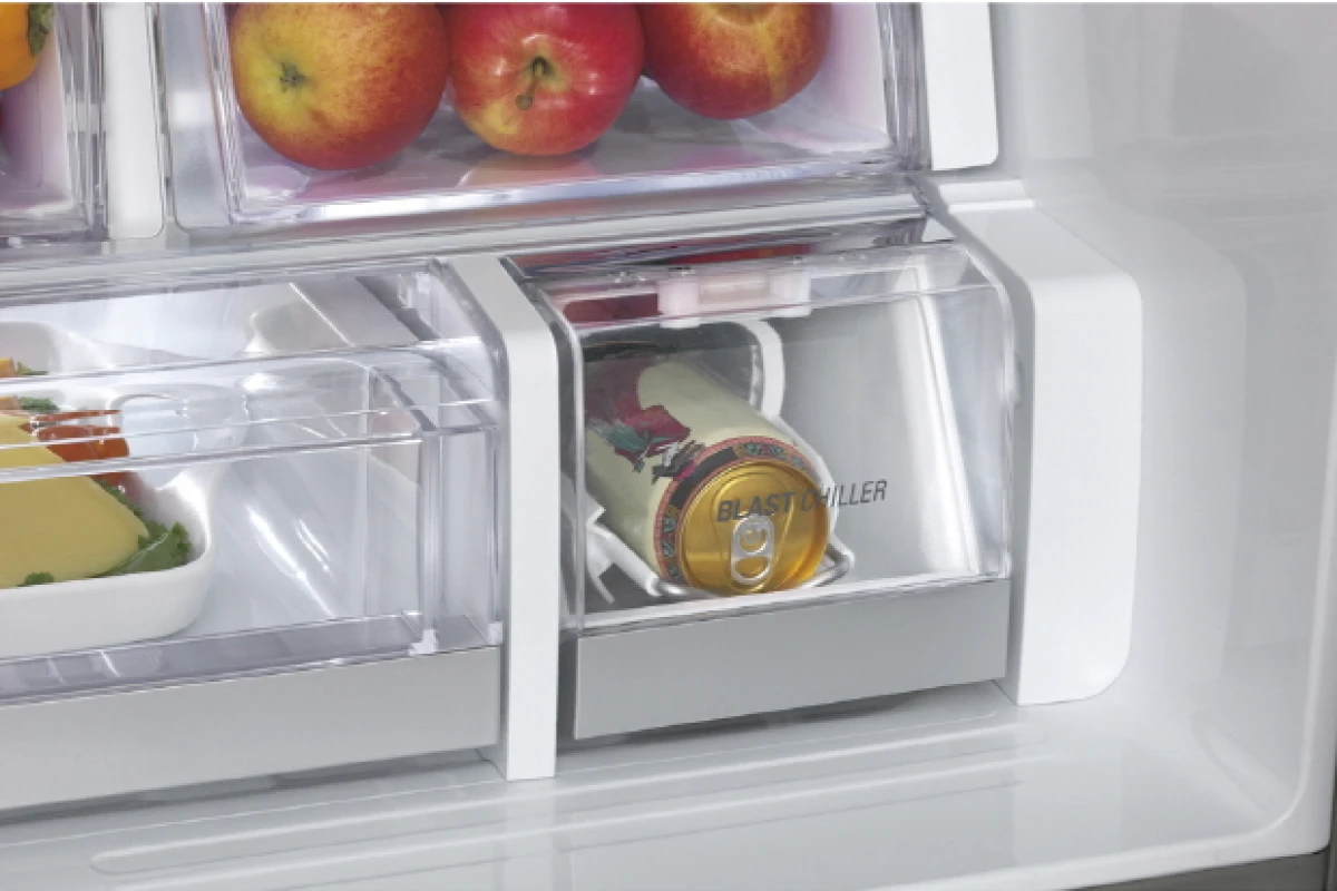 LG's new refrigerator comes with a Blast Chiller that cools a can of beer or soda within minutes