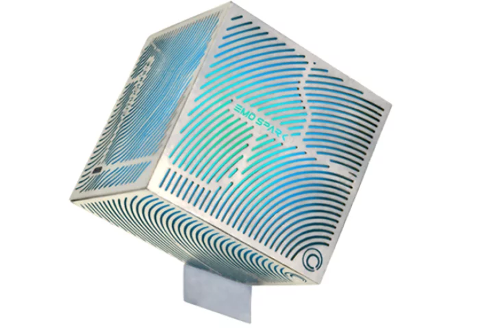 The EmoSpark console is a Wi-Fi and Bluetooth enabled cube that used a combination of facial recognition software and content analysis to detect a user's emotions