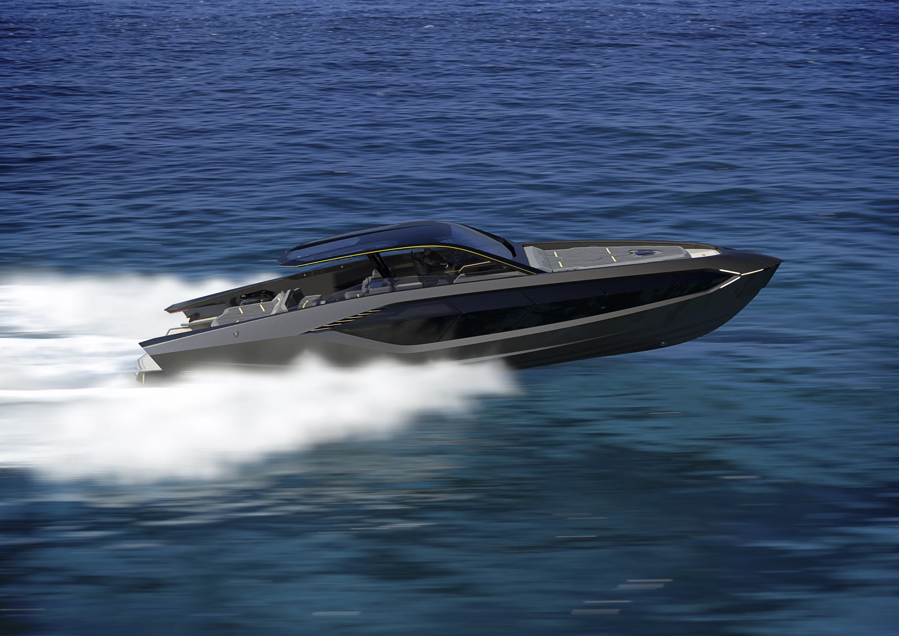 A render of the Tecnomar for Lamborghini 63 in action