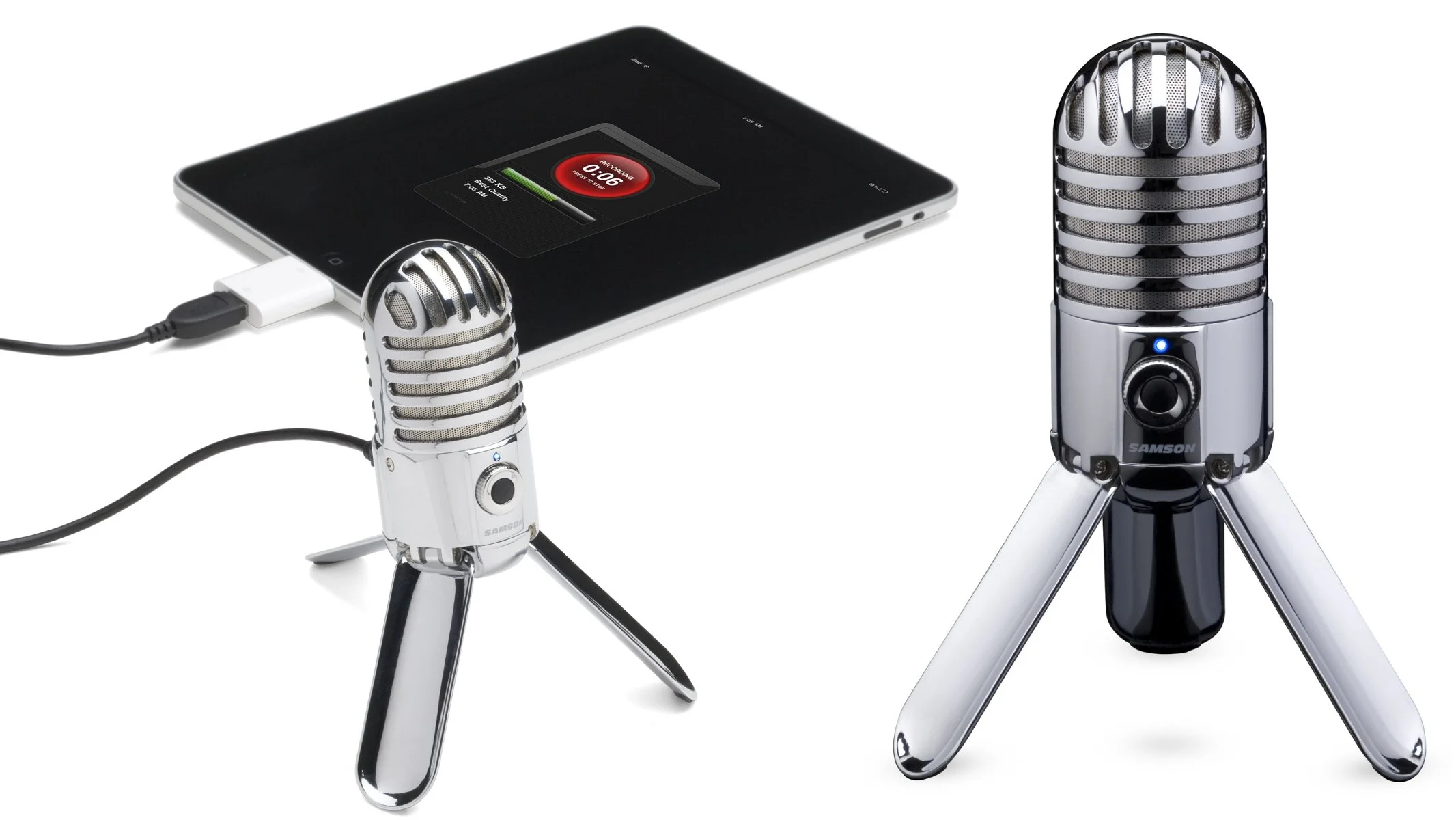 Samson Technologies has launched a new computer microphone at CES, featuring the company's largest condenser mic capsule and offering CD-quality recording resolution