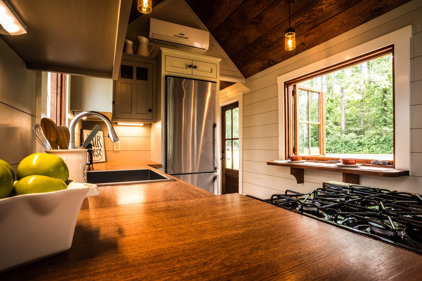 The Denali's kitchen looks very high-end for a tiny house