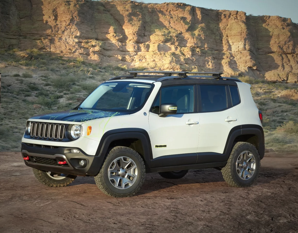 The Renegade is a shopping runabout in most parts of the world, but this one is fitted with a 2-inch lift kit