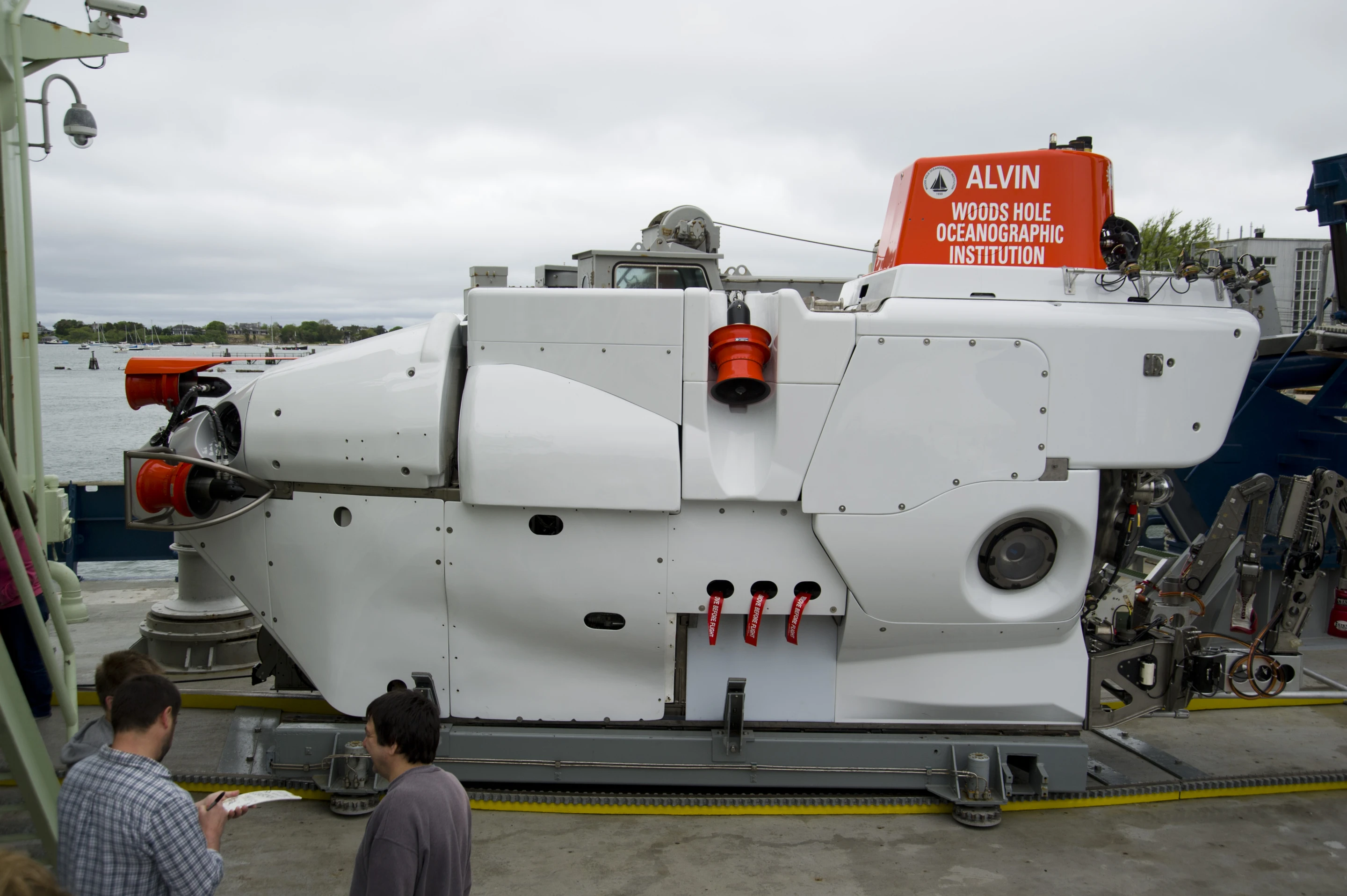 Starboard profile of Alvin that is returning to service after a three-year overhaul
