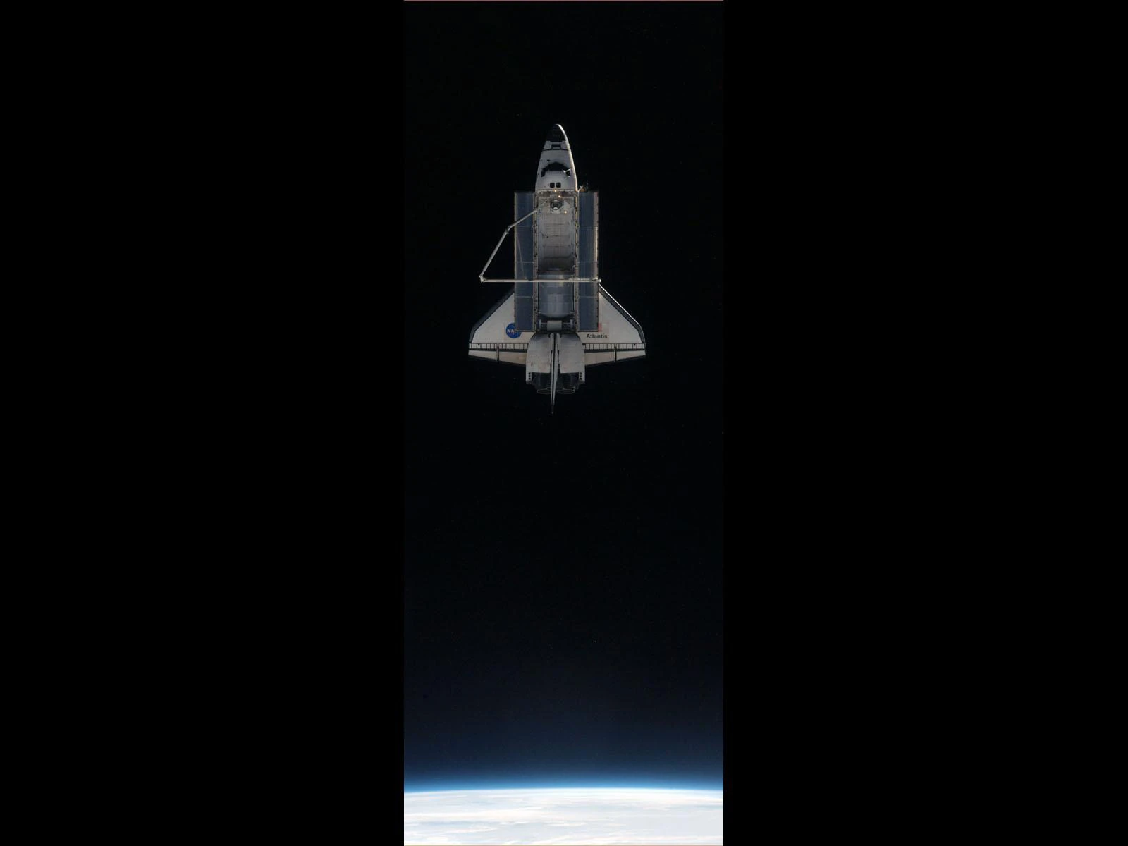 Atlantis photographed from the International Space Station after they separated for the final time on July 19, 2011 (Image: NASA)
