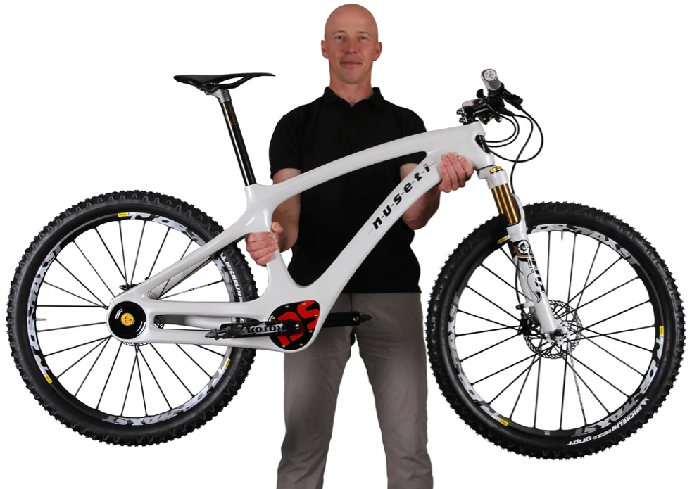Gregory Zielinski with his Nuseti prototype