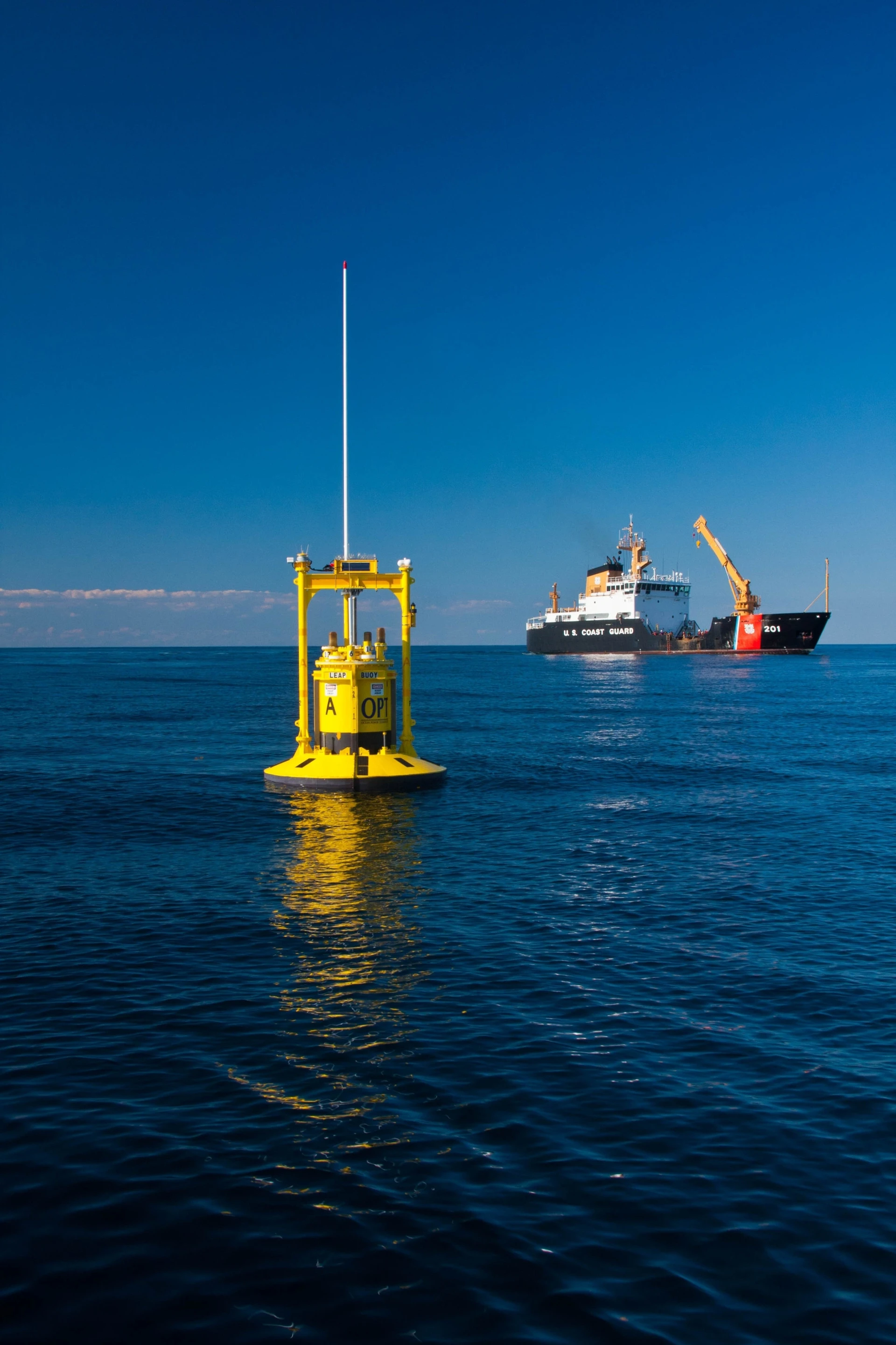 LEAP Autonomous PowerBuoy deployed off New Jersey (Image: Michael Smith, Rutgers University - Institute of Marine and Coastal Sciences)