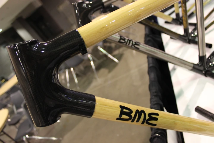 The tubing in this frame may look like it's made from regular ol' bamboo ... but it isn't
