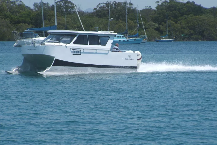 Water trials of the SeaSki on the Tweed River, near Point Danger on Australia's east coast