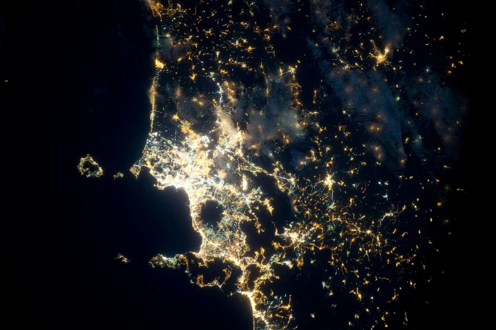 A stunning picture of Naples as taken from the ISS (Image: ESA/NASA)