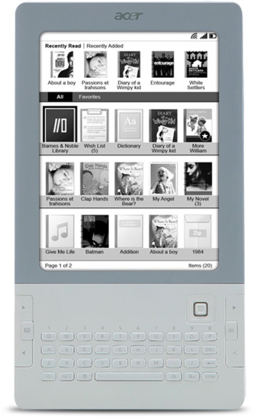 The LumiRead sports a sunlight-friendly 6 inch e-Ink display with a QWERTY keyboard underneath