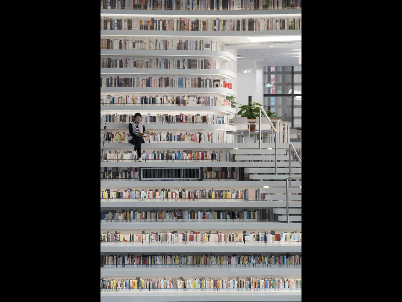 Sit anywhere and grab a book to read
