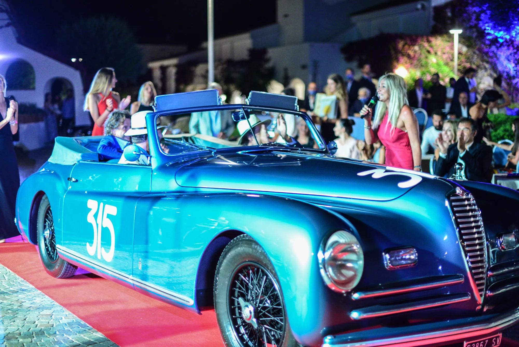 The winner of the Cars from the Mille Miglia Class, the 1947 Alfa Romeo 6C 2500 Cabriolet Pininfarina of Mattia Colpani competed in the 1949 Mille Miglia.