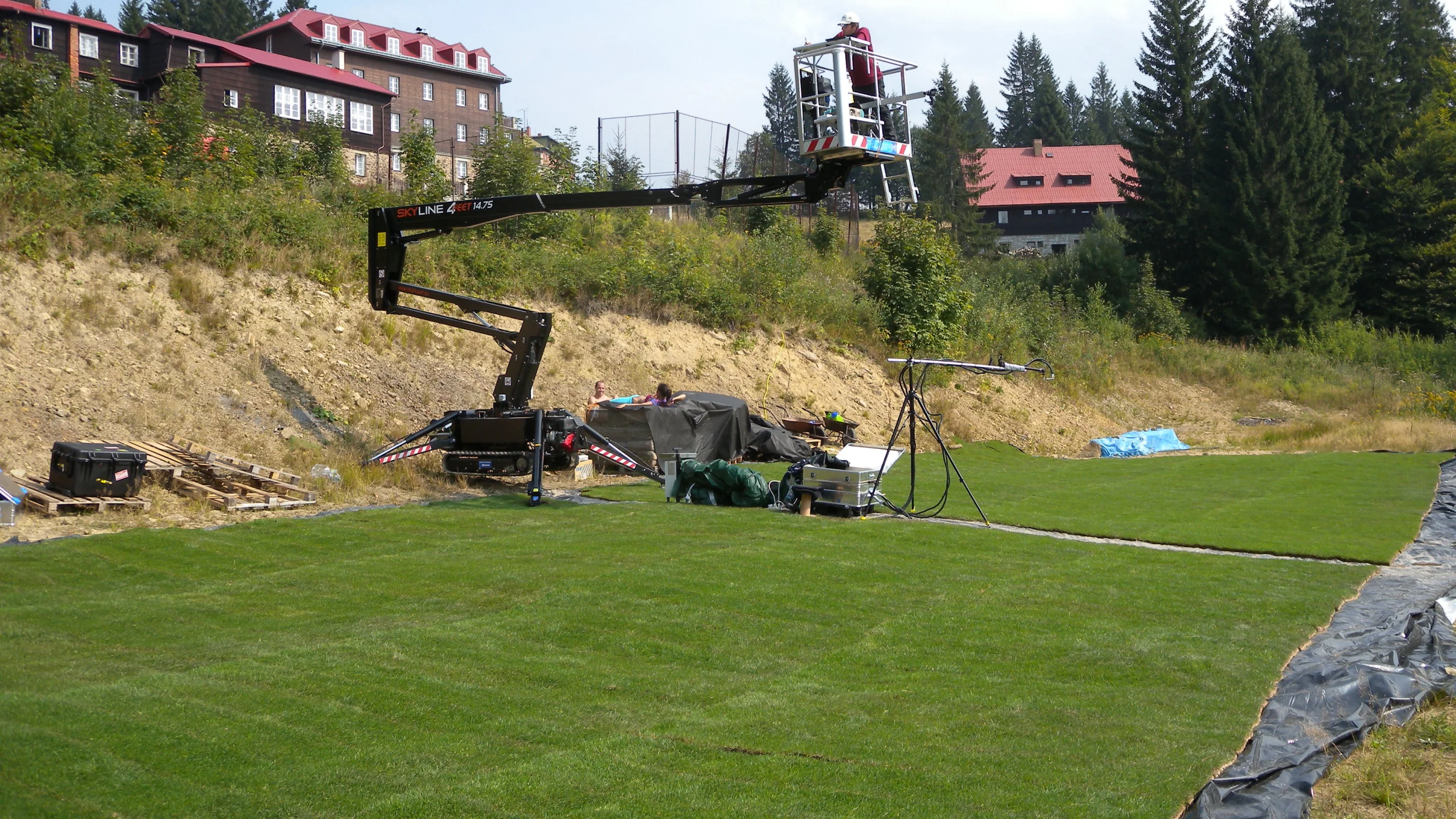 The ESA team used a HyPlant instrument – an airborne imaging spectrometer – attached to an aircraft to measure the florescence of two fields of turf, one of which had been treated with common herbicide (Photo: University of Milano-Bicocca)