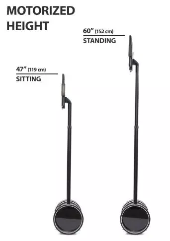 The Double keeps you at eye level, whether sitting or standing