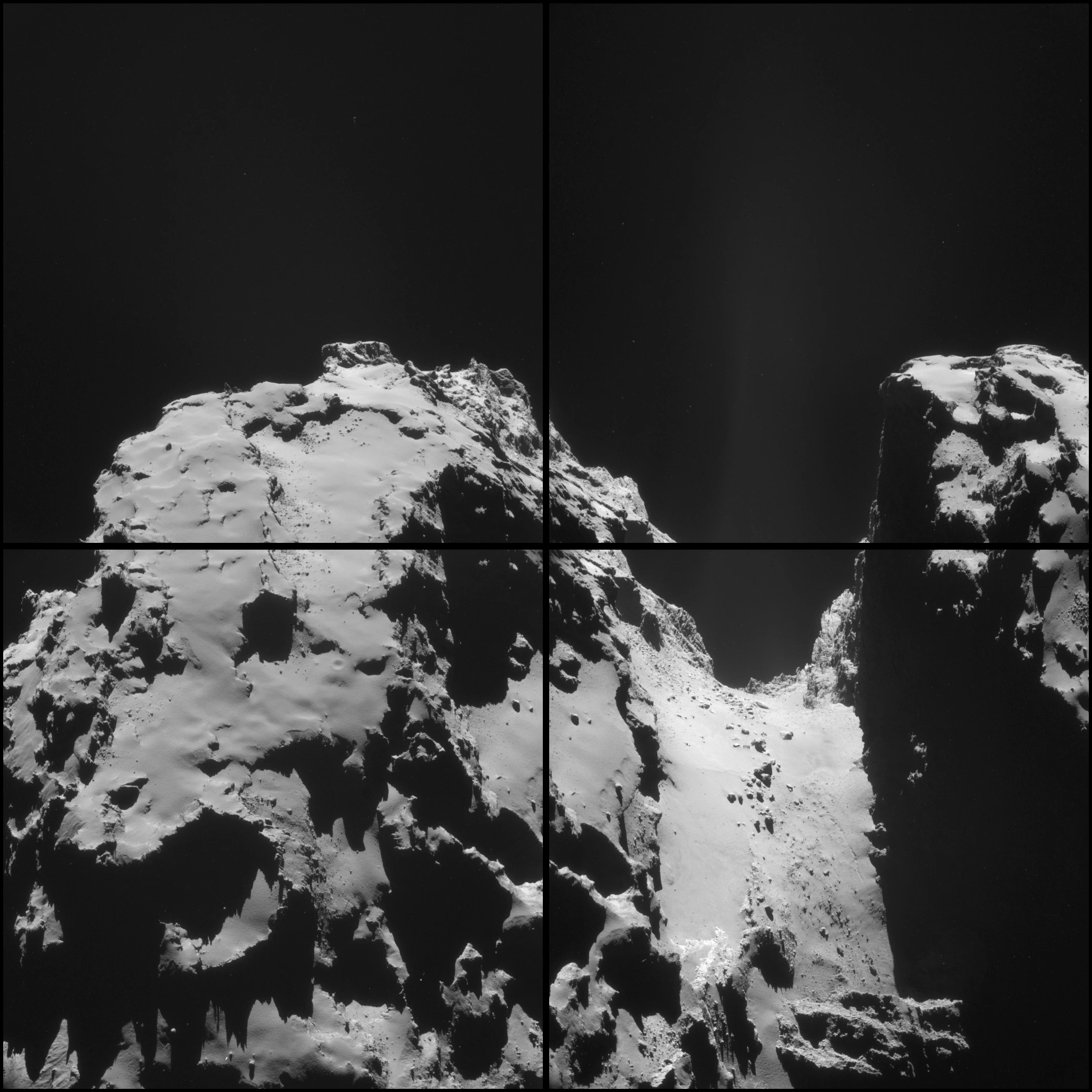 Comet 67/P as seen from Rosetta's Navcams (Image: ESA)