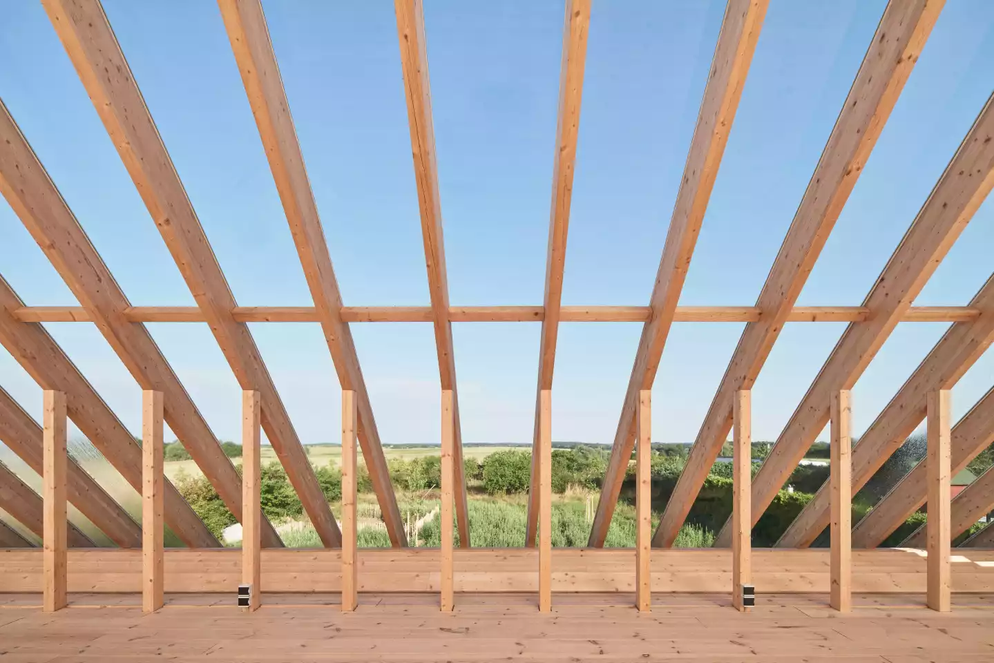 Das Glashaus' upper greenhouse area offers views of the surrounding area