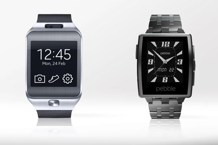 Gizmag compares the features and specs of the Samsung Gear 2 and Pebble Steel smartwatches