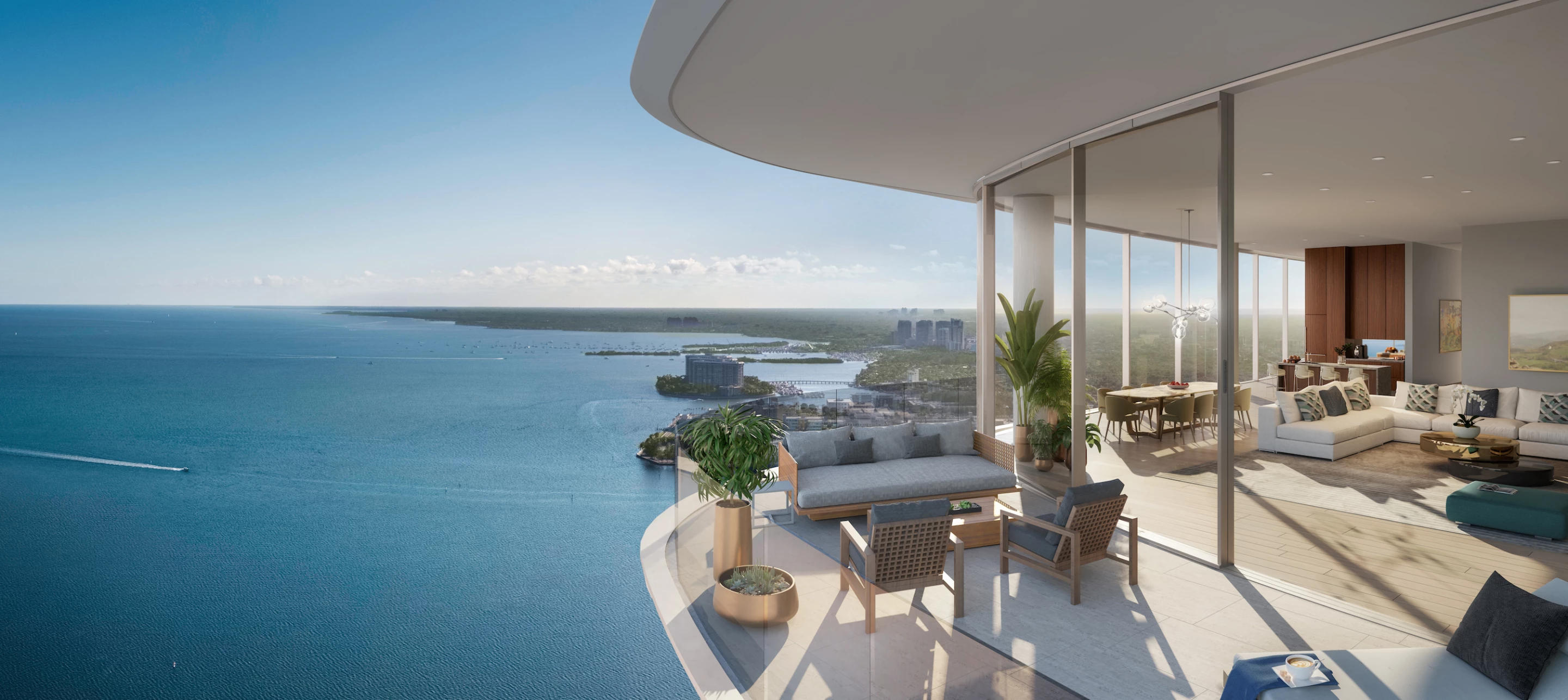 Una Residences' apartments will offer views of Biscayne Bay, as well as the Atlantic Ocean and Miami skyline