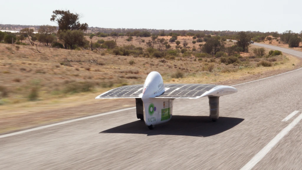 The Sunswift IVy during the 2009 Global Green Challenge