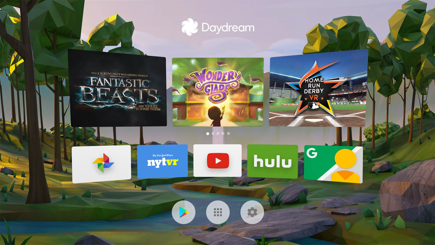 Browsing the Daydream library in VR