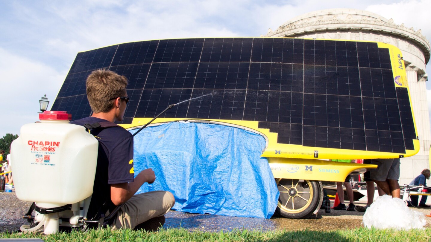 Keeping Aurum's solar panels clean helps to improve its charging performance