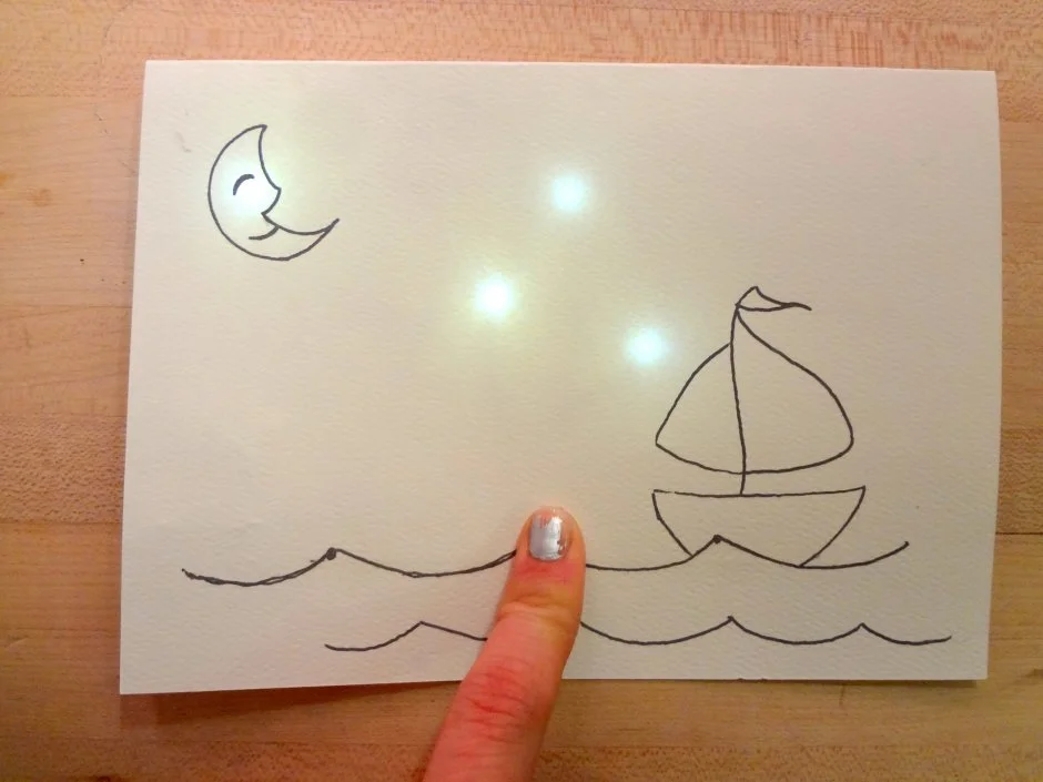 This Chibitronic project demonstrates the use of the touch sensor