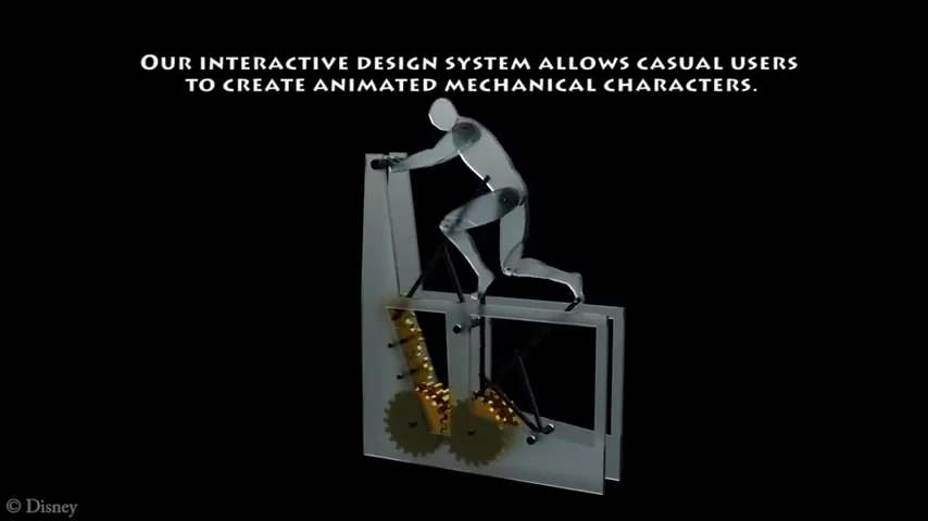 Disney Research has developed software that can automatically generate the mechanism to move an articulated character (Photo: Disney Research)