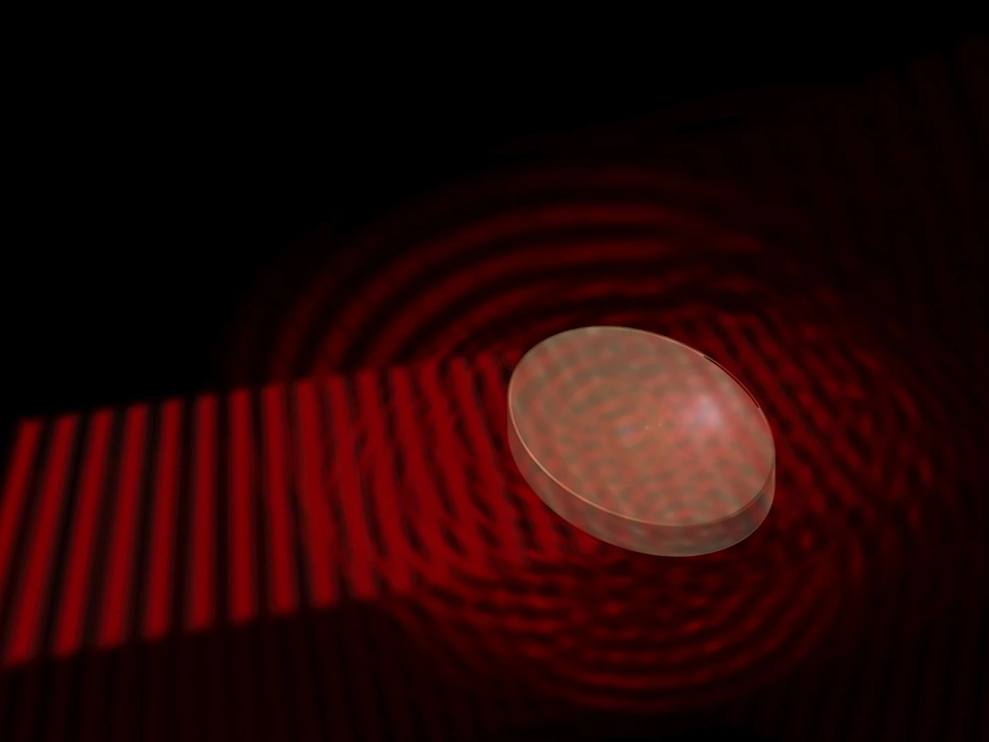Normally, the material scatters light due to a internal pattern of irregularities, rendering it visible to us, but the TU Wien cloak works by cancelling out that pattern