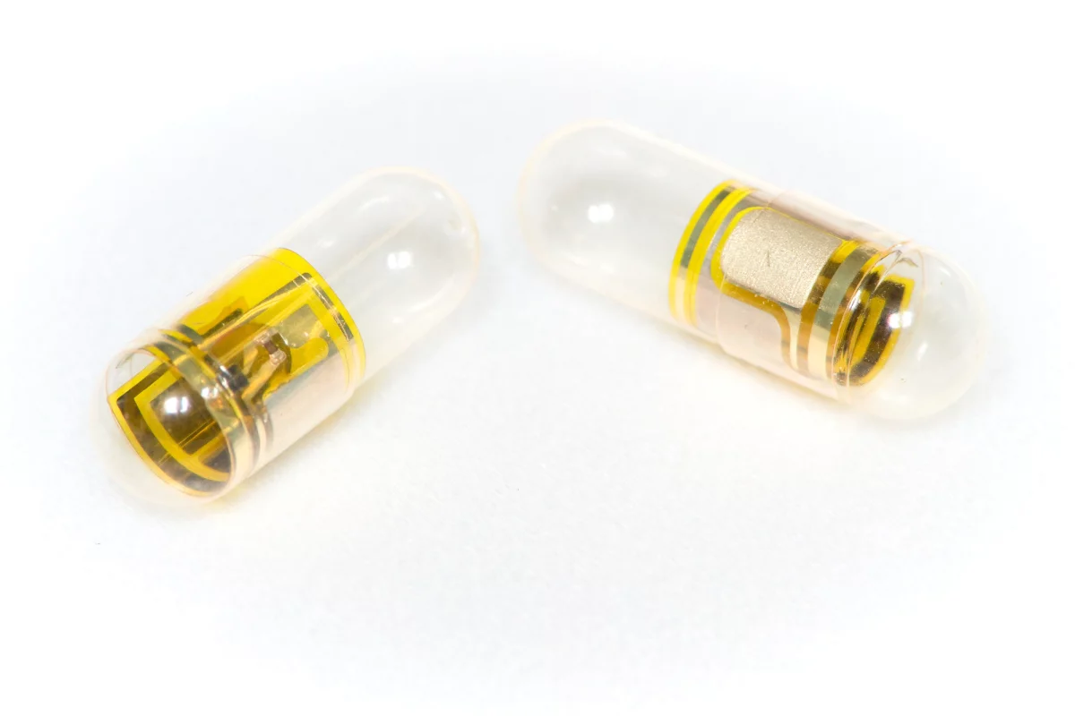 A couple of the ID-Capsules, with ID-Tags inside