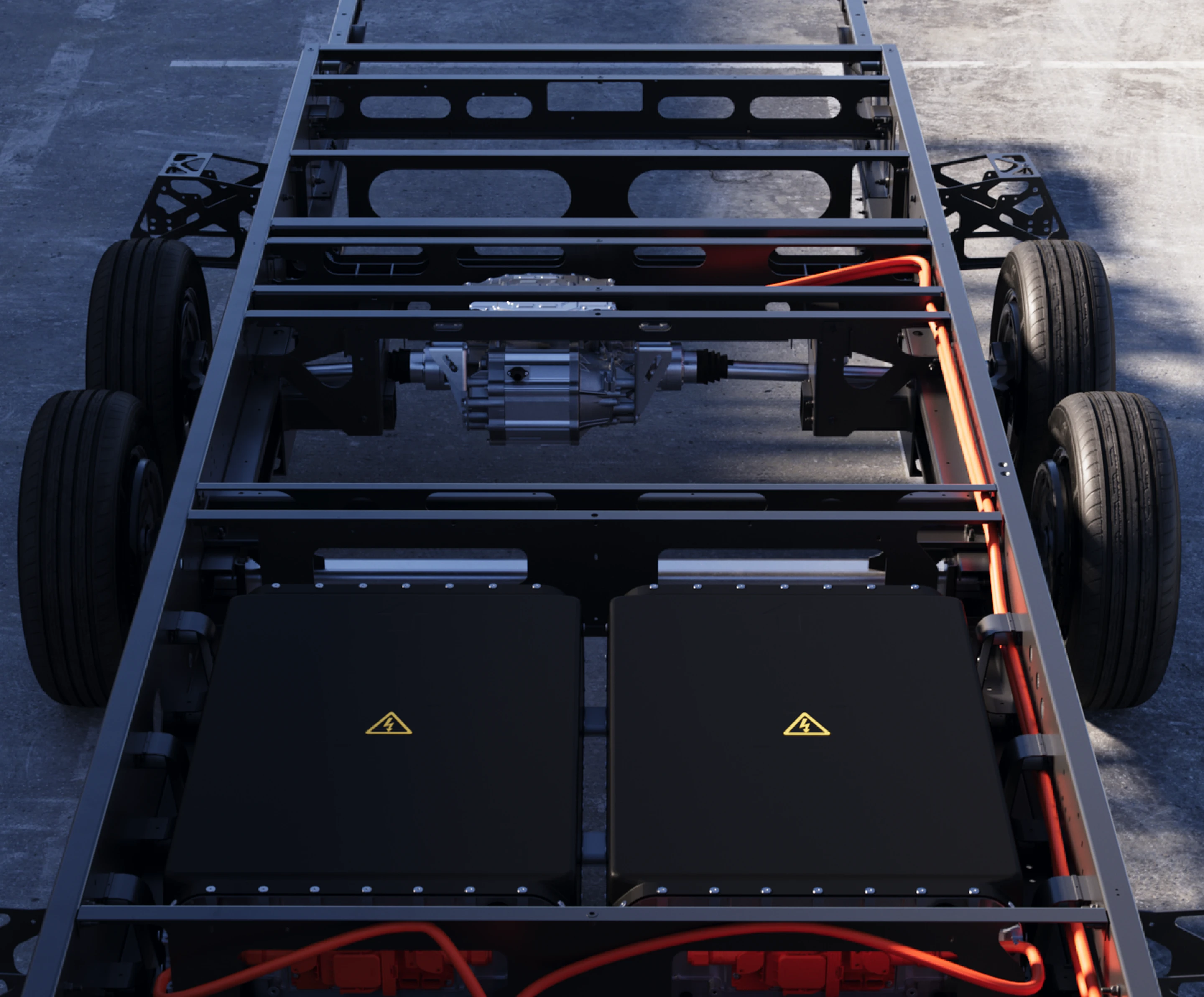 Battery Trailer Rig Lightship Powersled self-powered battery bank cargo trailer