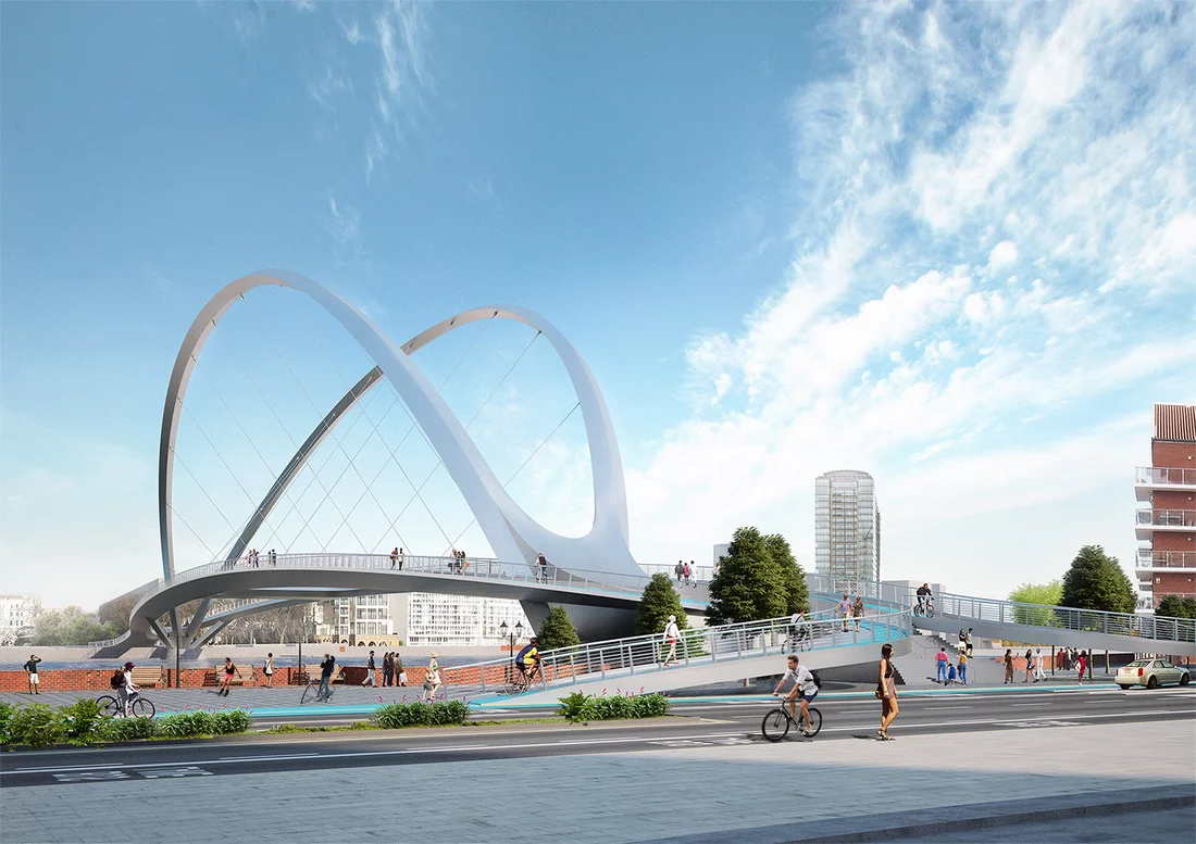Two large arches mark this design (Image: NEP Bridge Competition)