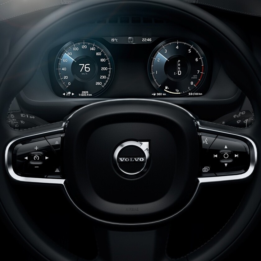 Volvo's "adaptive digital instrument cluster"