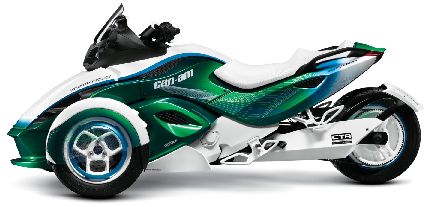 A hybrid version BRP's Can-Am Spyder roadster is under development