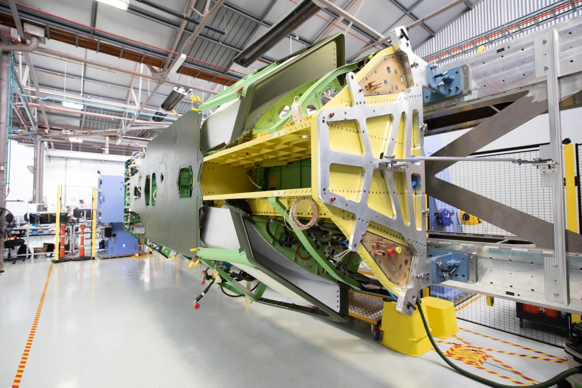 Boeing has completed the major fuselage structural assembly for its first Loyal Wingman aircraft