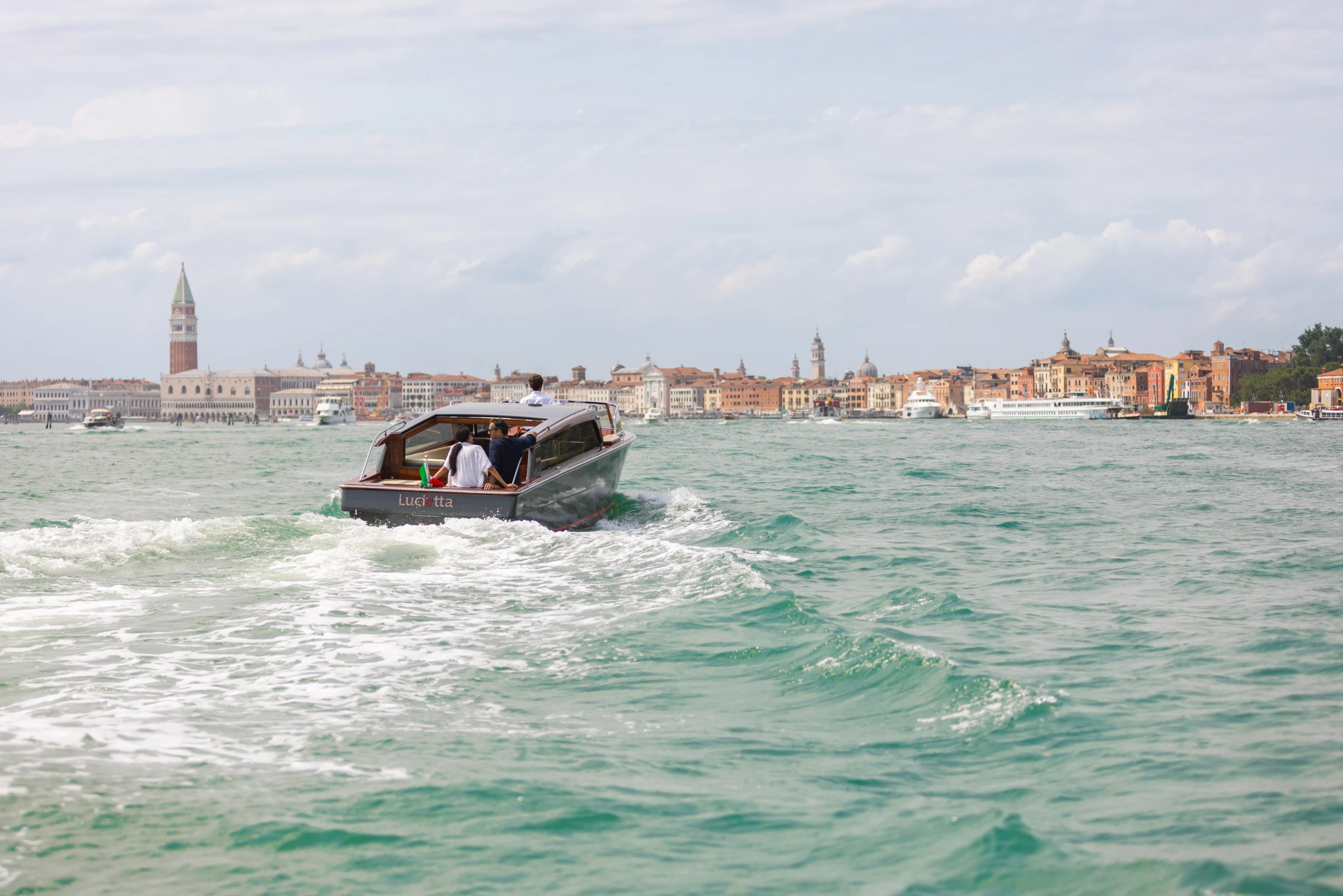 "Unlike traditional taxis, it offers more onboard space and can carry up to 14 people"