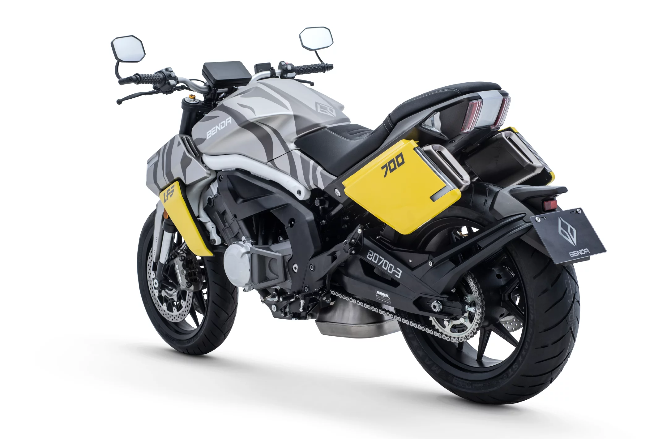 The LFS 700 employs a part-alloy, part-steel tube frame with a short wheelbase