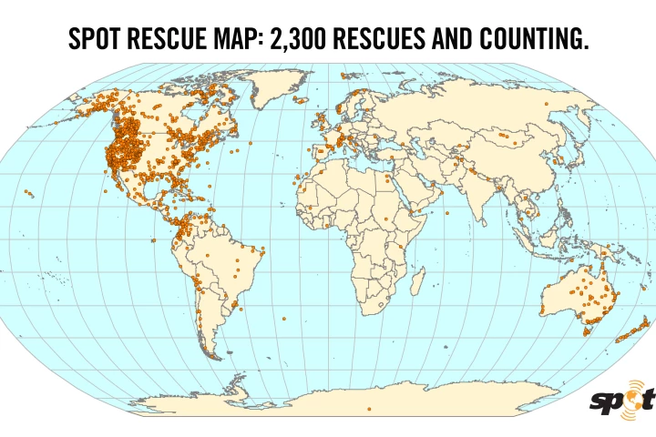 SPOT-assisted rescue map