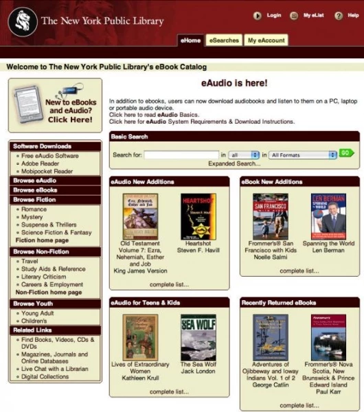 Click image to enlargeBrowsing the Library's website.