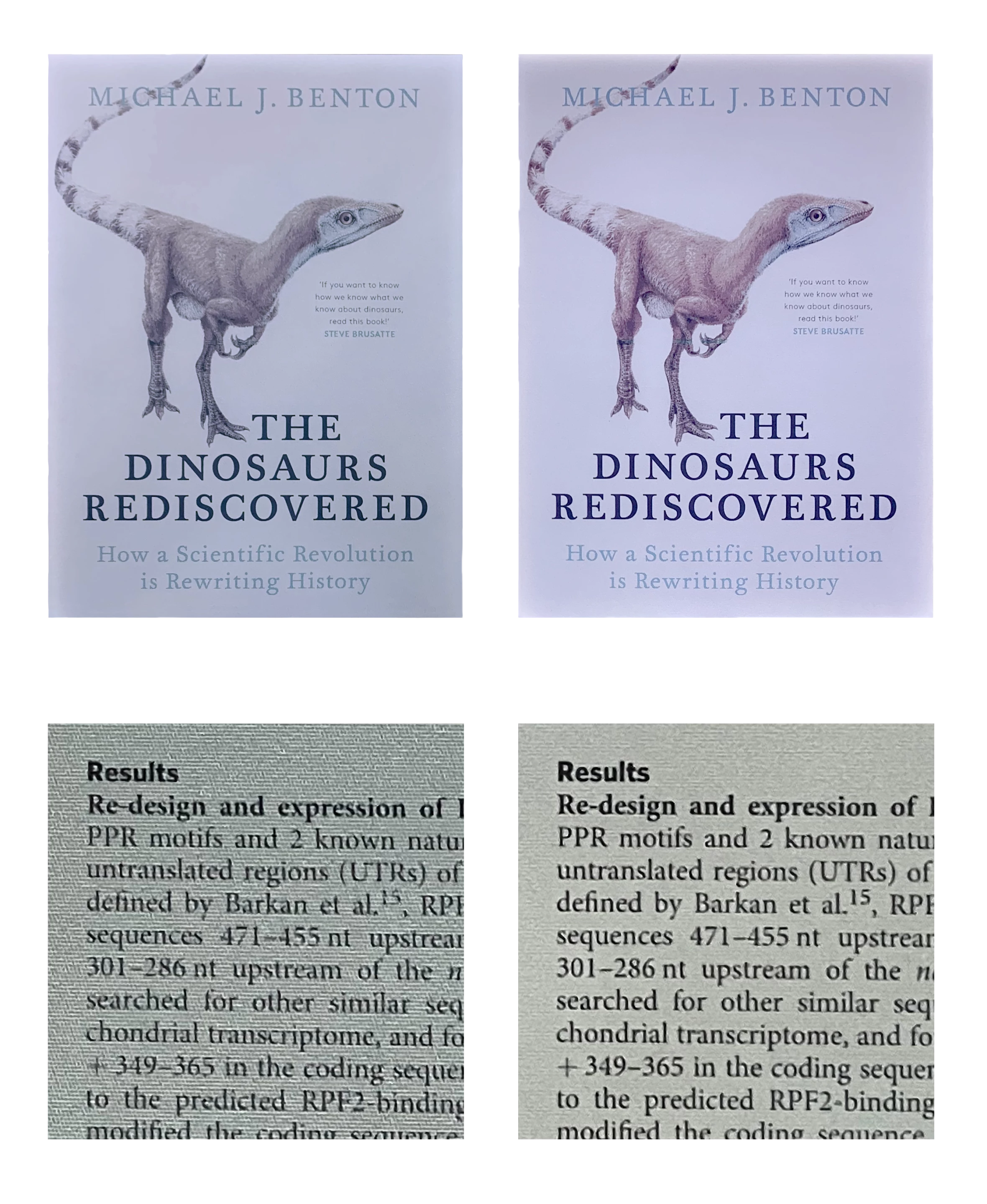 On the left, E Ink's Kaleido display technology. On the right the new Kaleido Plus display